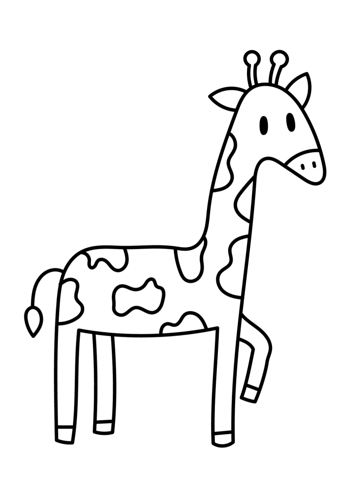 Giraffe Image For Children Coloring Page