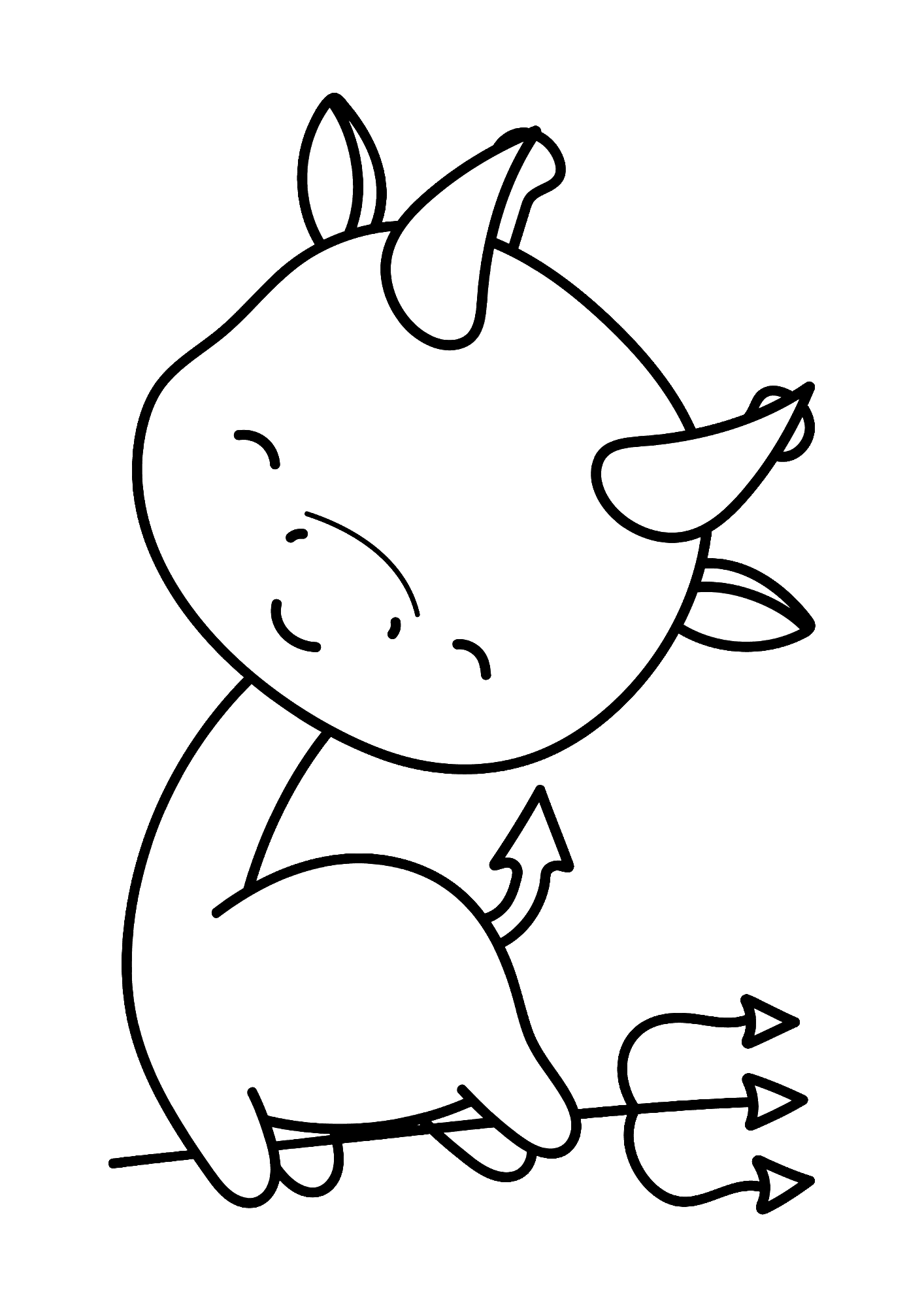 Giraffe Smile Coloring Page For Children