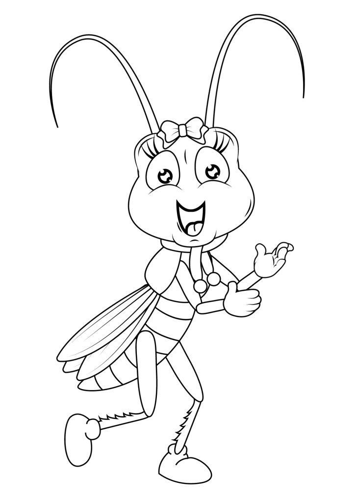 Grasshopper Green Coloring Page