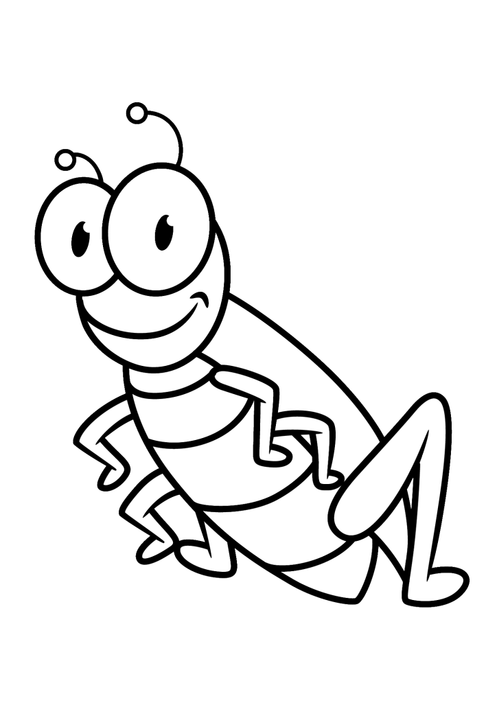 Grasshopper Images For Kids Coloring Page