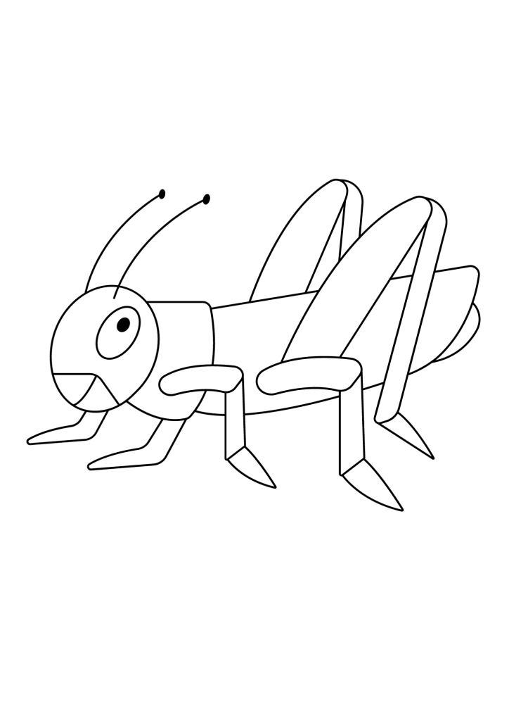 Grasshopper Insect Coloring Page