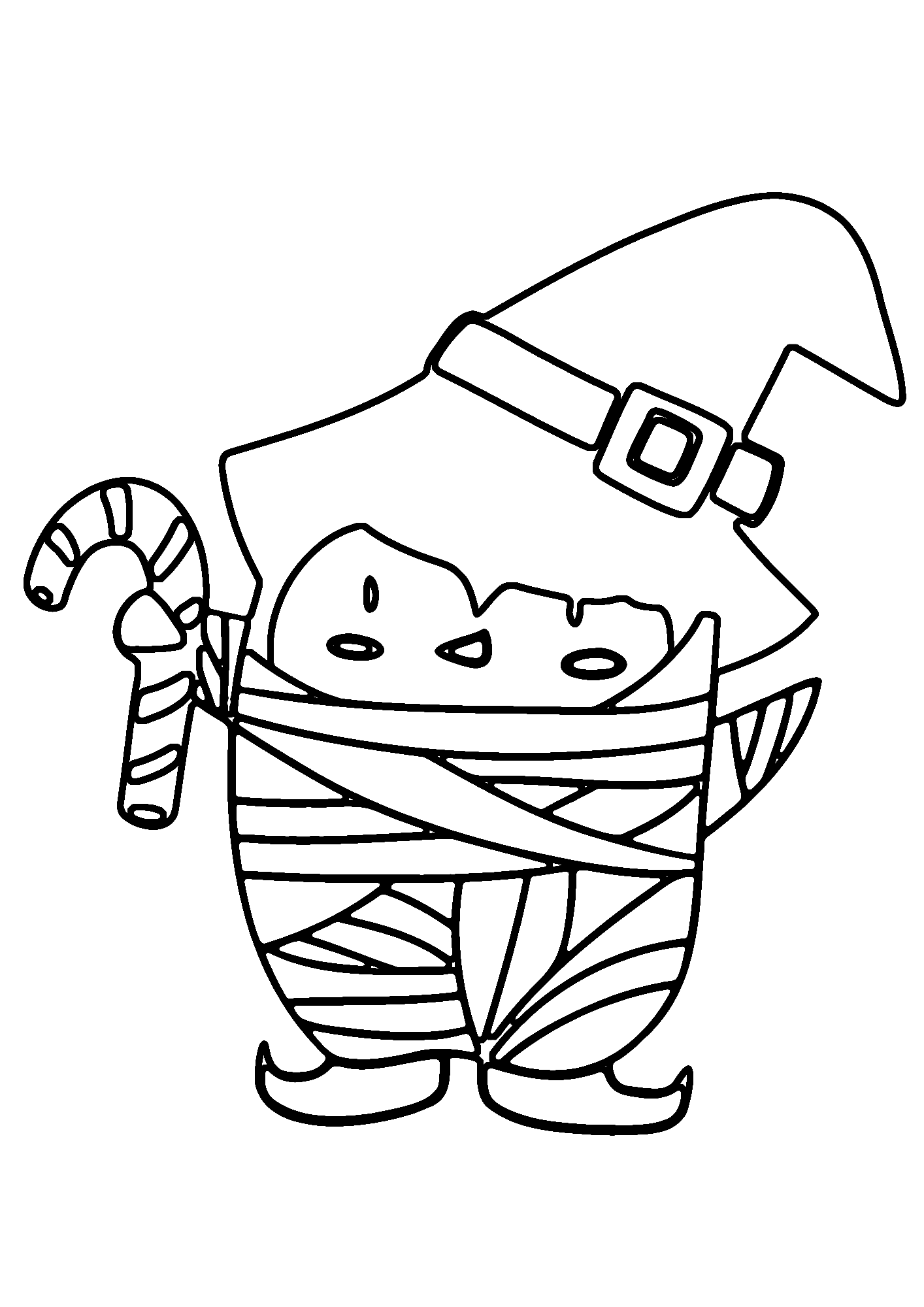 Halloween Penguin Coloring Page