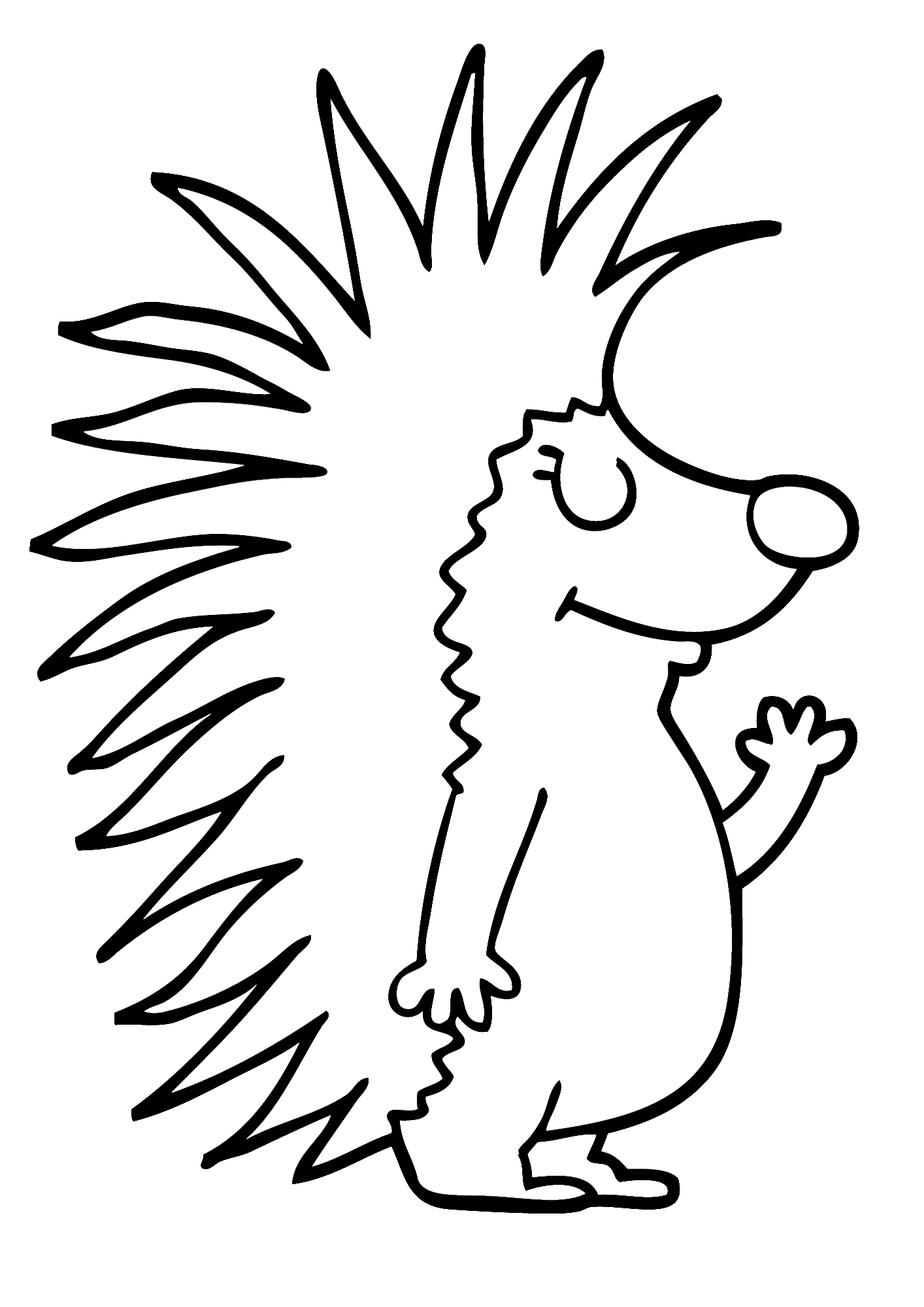 Hedgehog Image For Kids Coloring Page