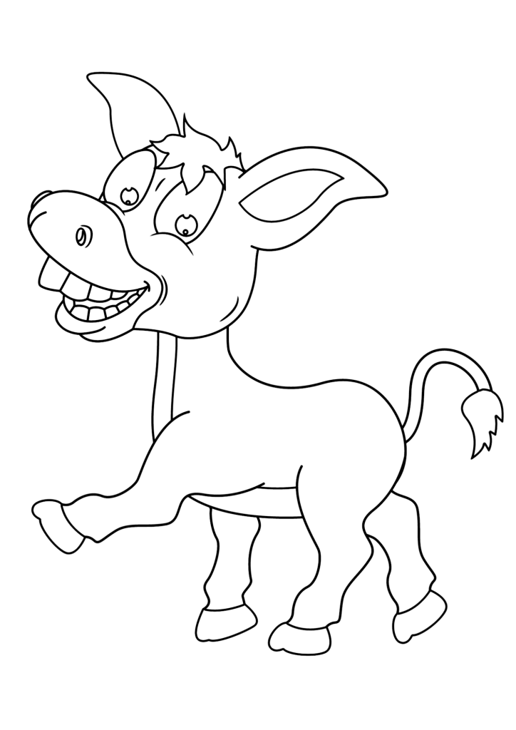 Image Of Donkey Coloring Page