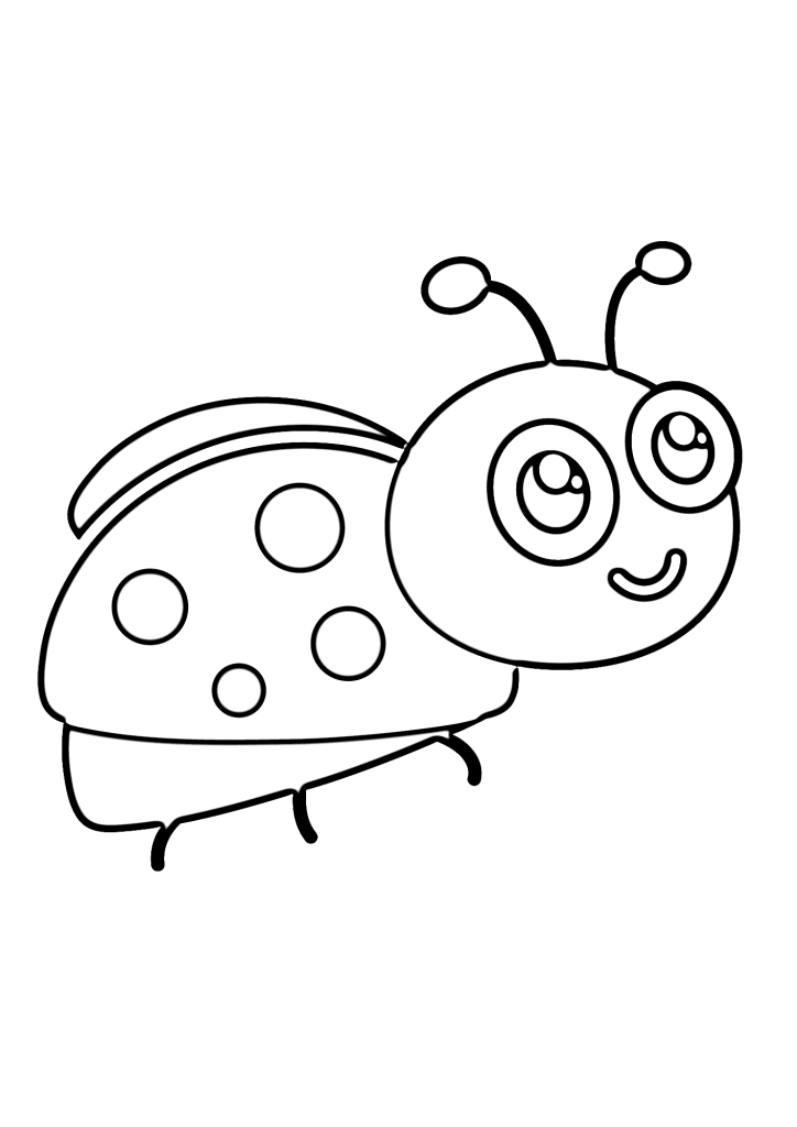 Ladybug Outline Drawing Coloring Page