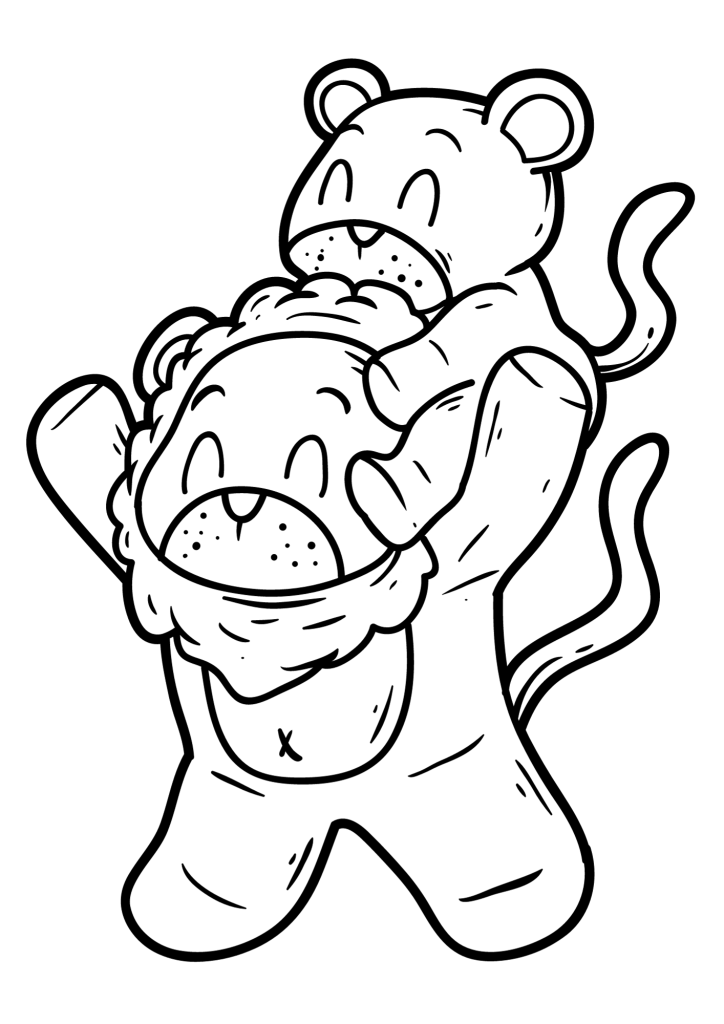 Lion Father's Day Painting Coloring Page