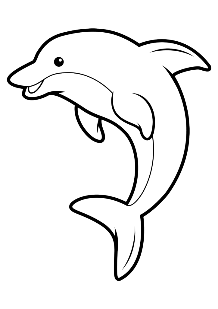 Mermaid Unicorn Dolphines Coloring Page