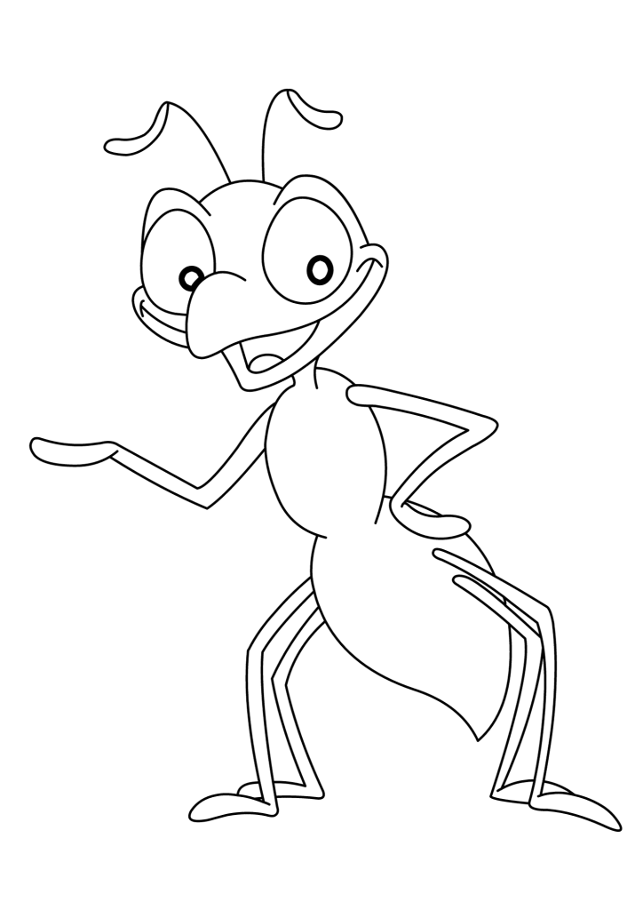 Outlined Ant Beetle Coloring Page