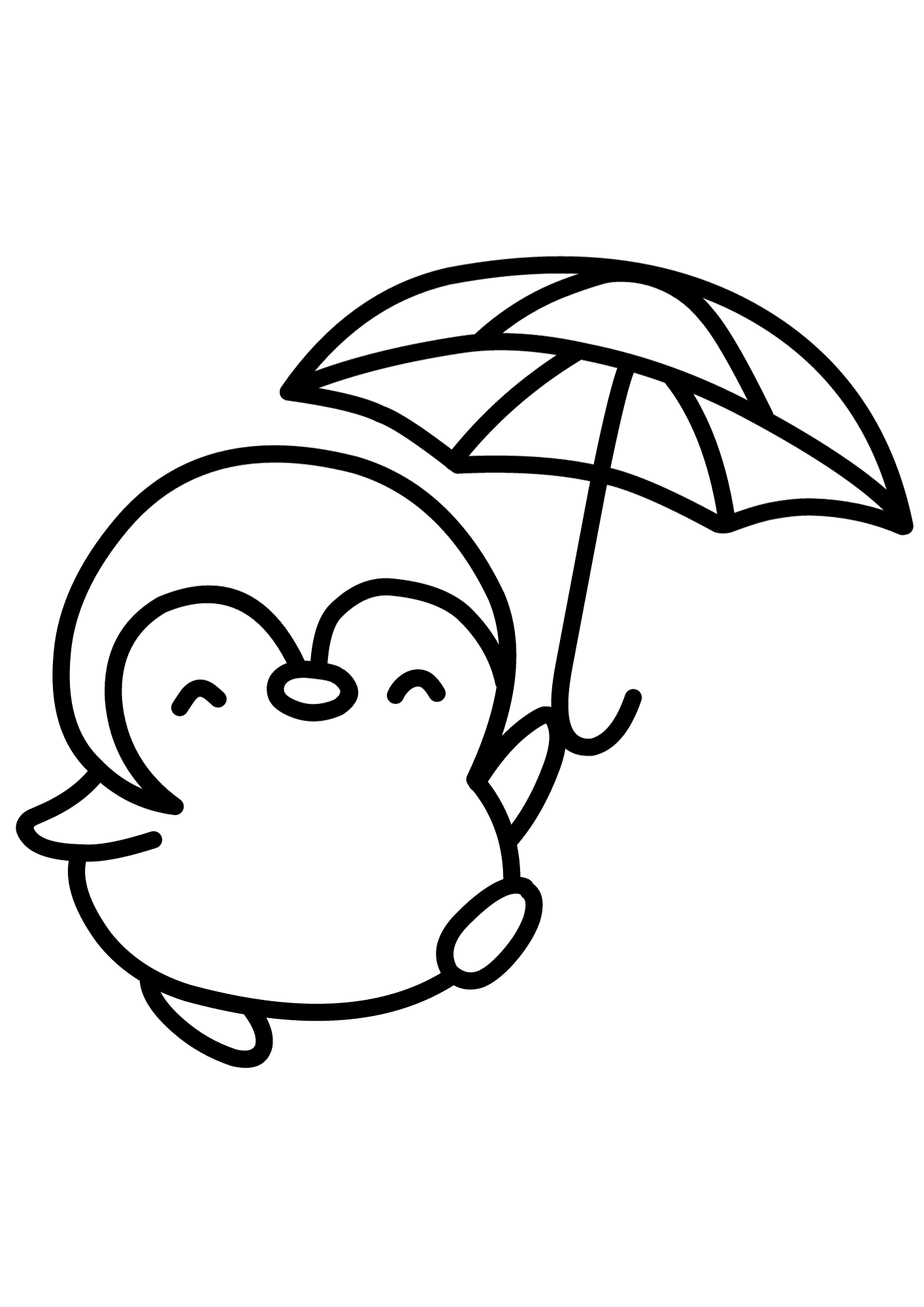 Penguin For Children Coloring Page