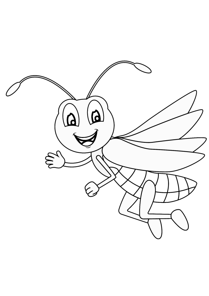 Picture Of Grasshopper Coloring Page