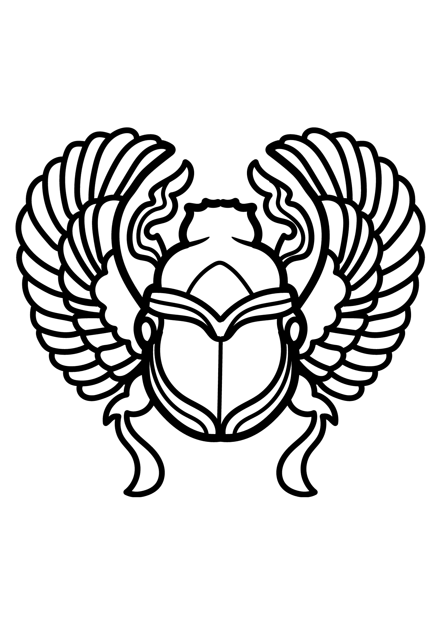 Scarab Beetles Coloring Page