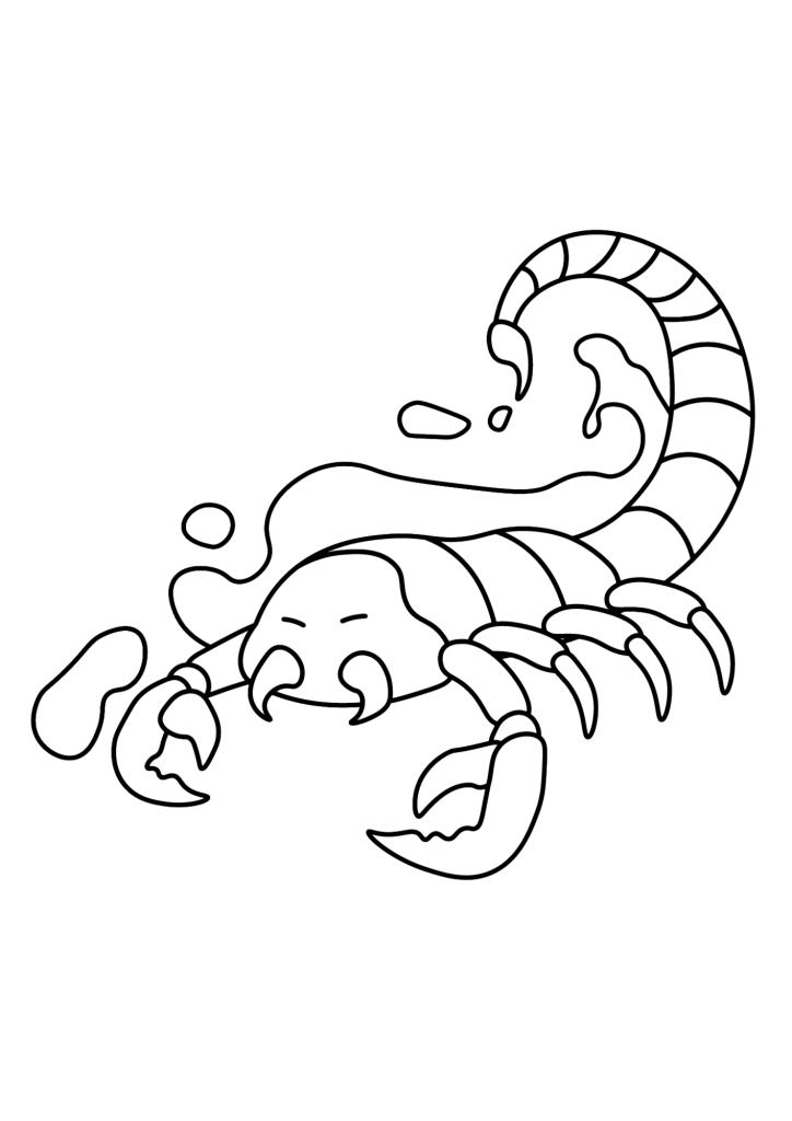 Scorpions Drawing For Kids Coloring Page