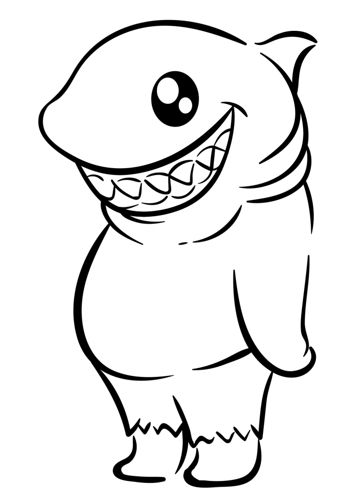 Sharks For Children Coloring Pages