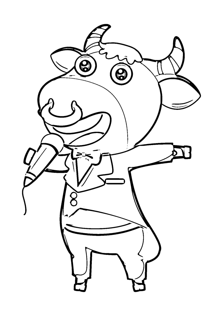 Singer Buffalo Cartoon Character