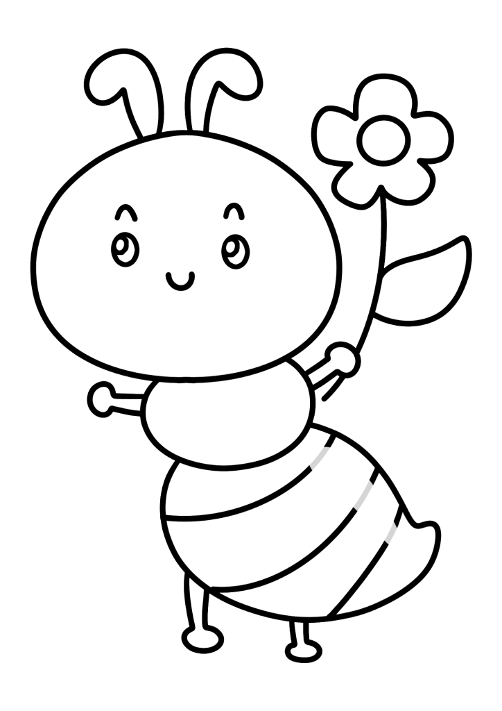 Ant Cartoon Coloring Page