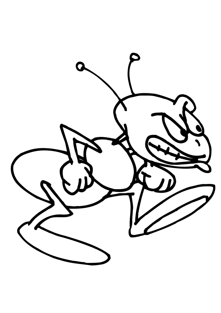 Ant Coloring Page Free