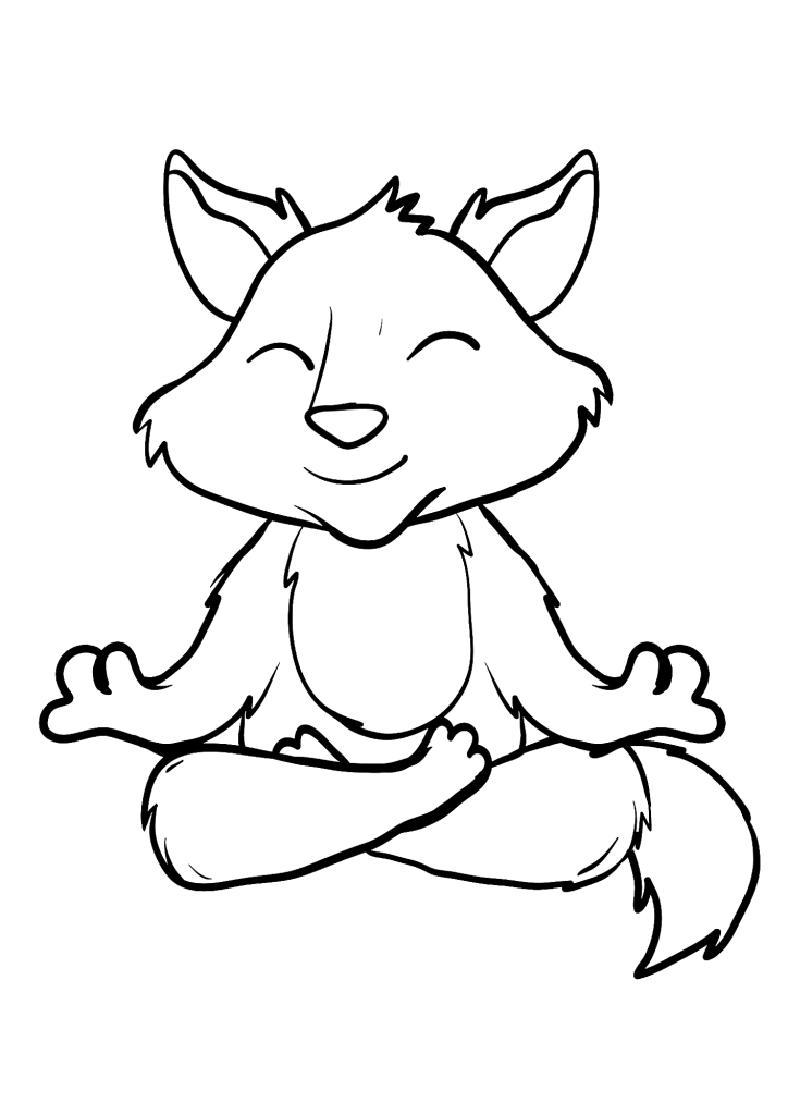 Baby Fox Coloring Page