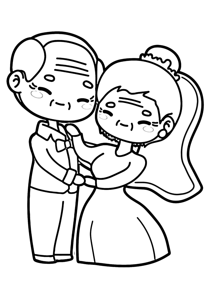 Barbie Doll In Wedding Dress Coloring Page