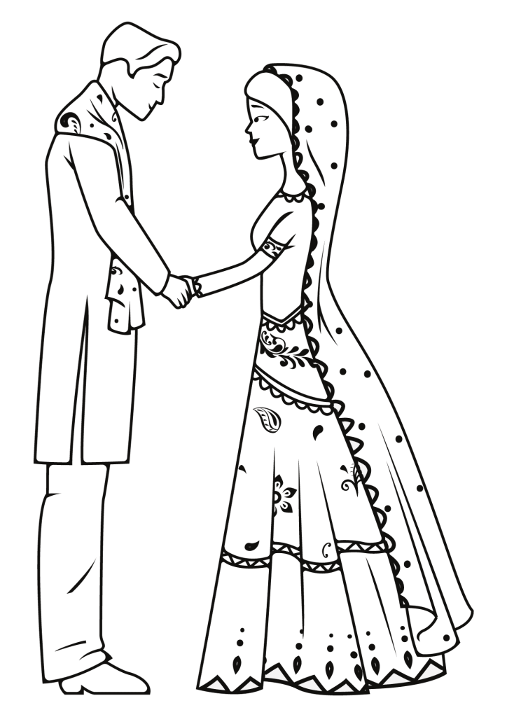 Barbie In A Wedding Dress Coloring Page