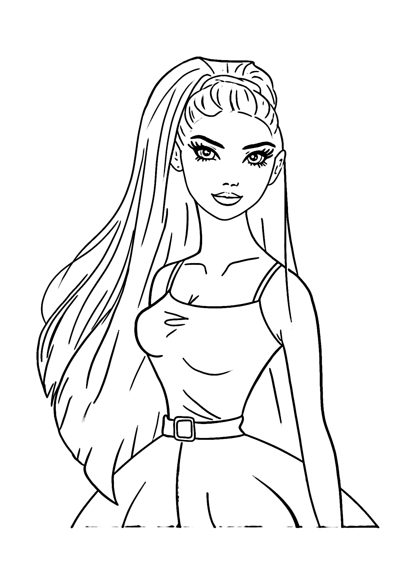 Barbie Wedding Dress Coloring Page