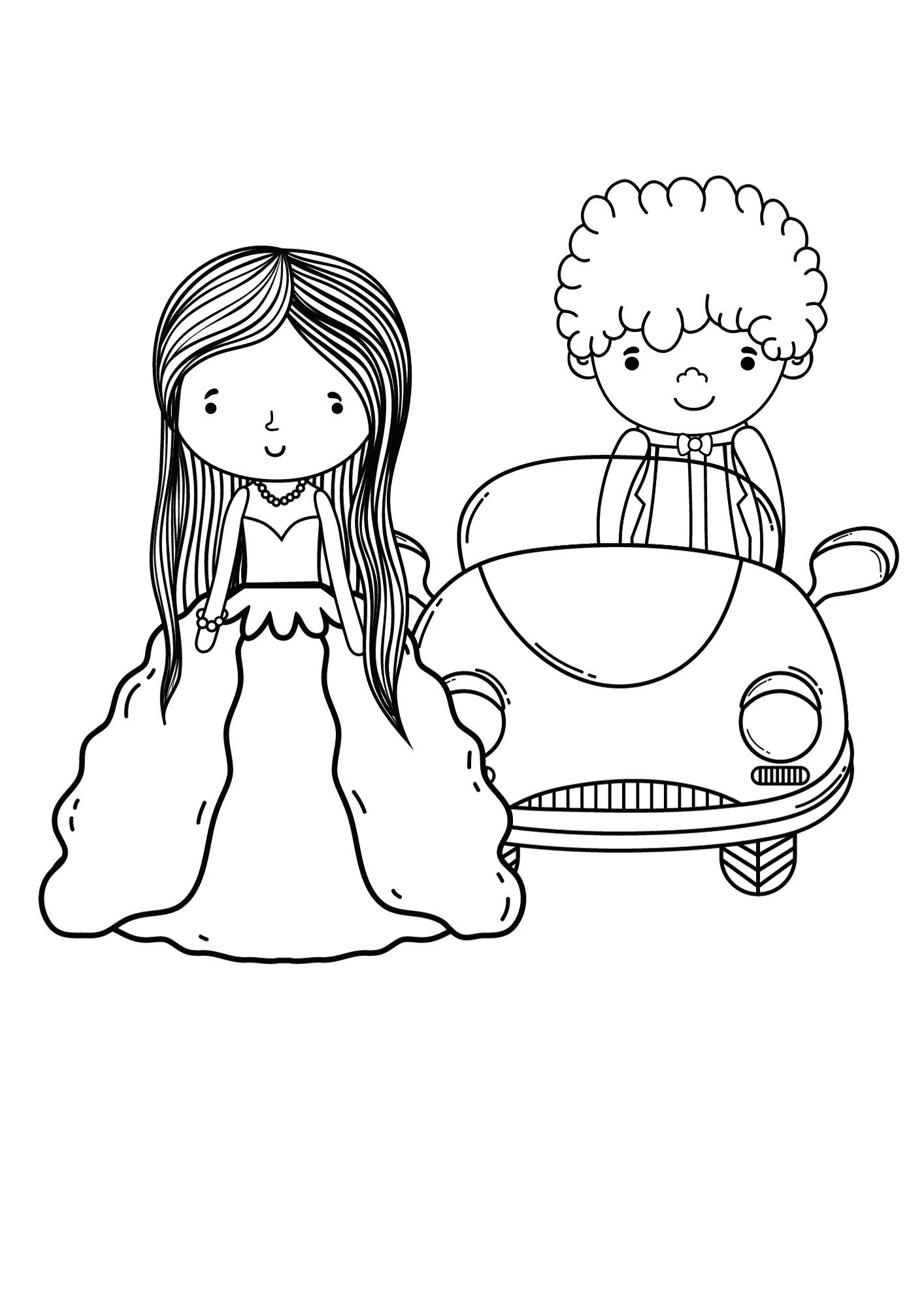 Beautiful Happy Wedding Anniversary Images Coloring Page