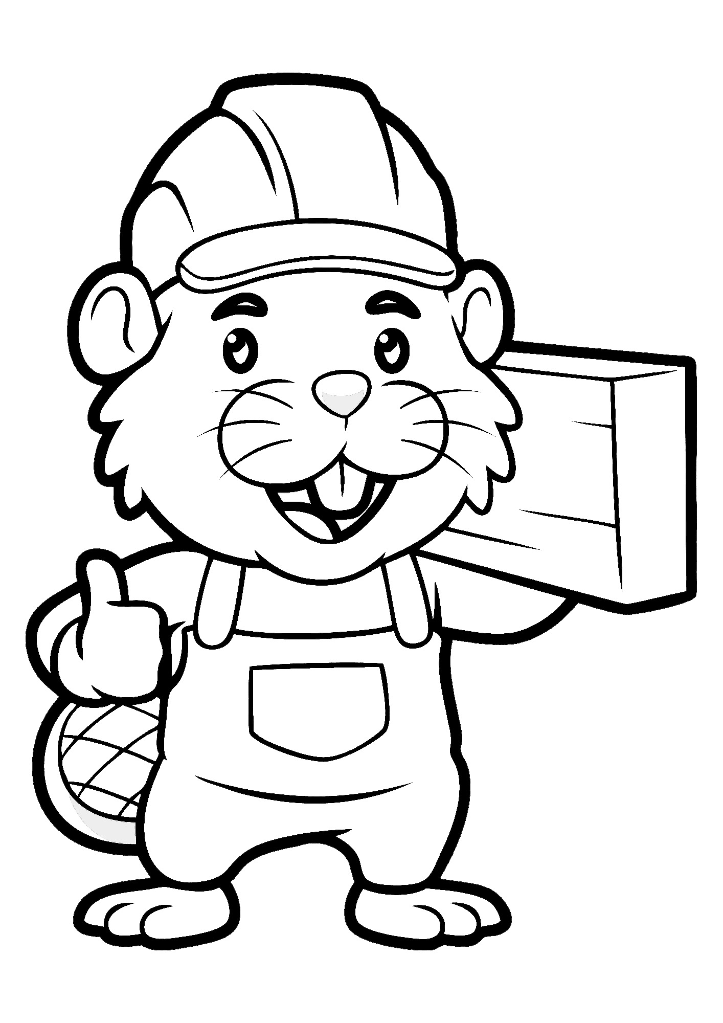 Beaver Picture Coloring Page