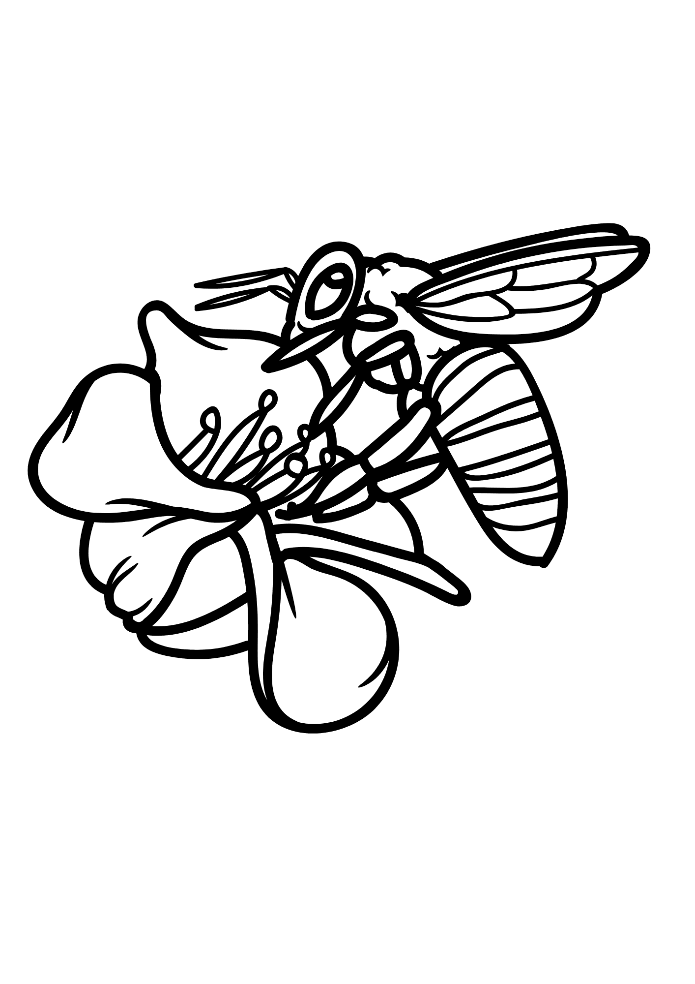 Bee Art Coloring Page