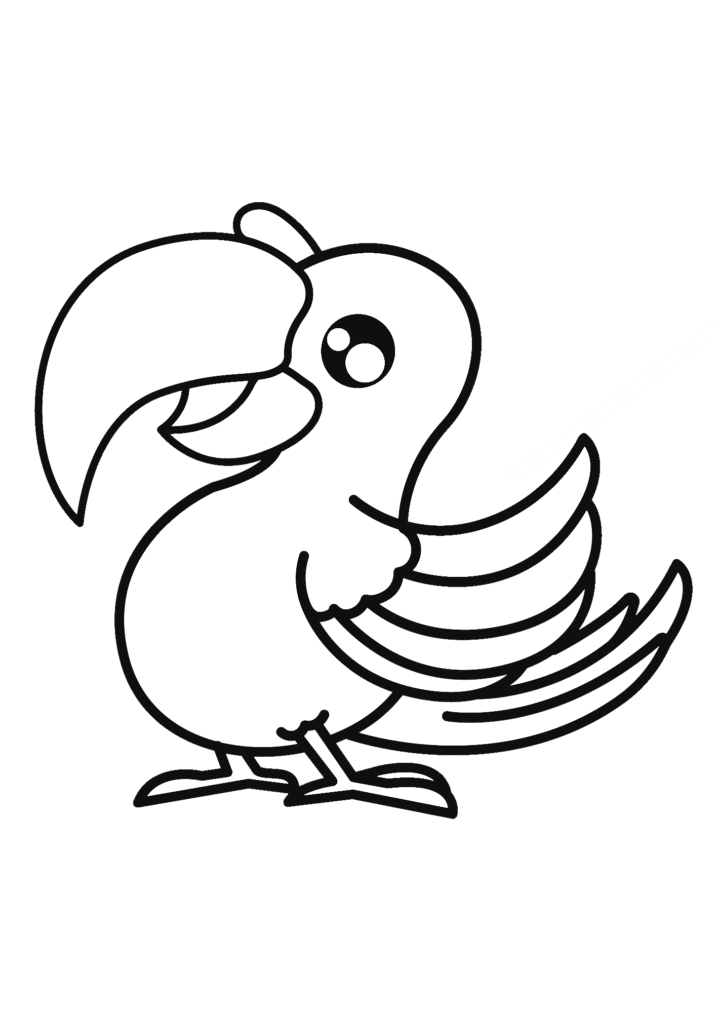 Blue Cockatoo Coloring Page