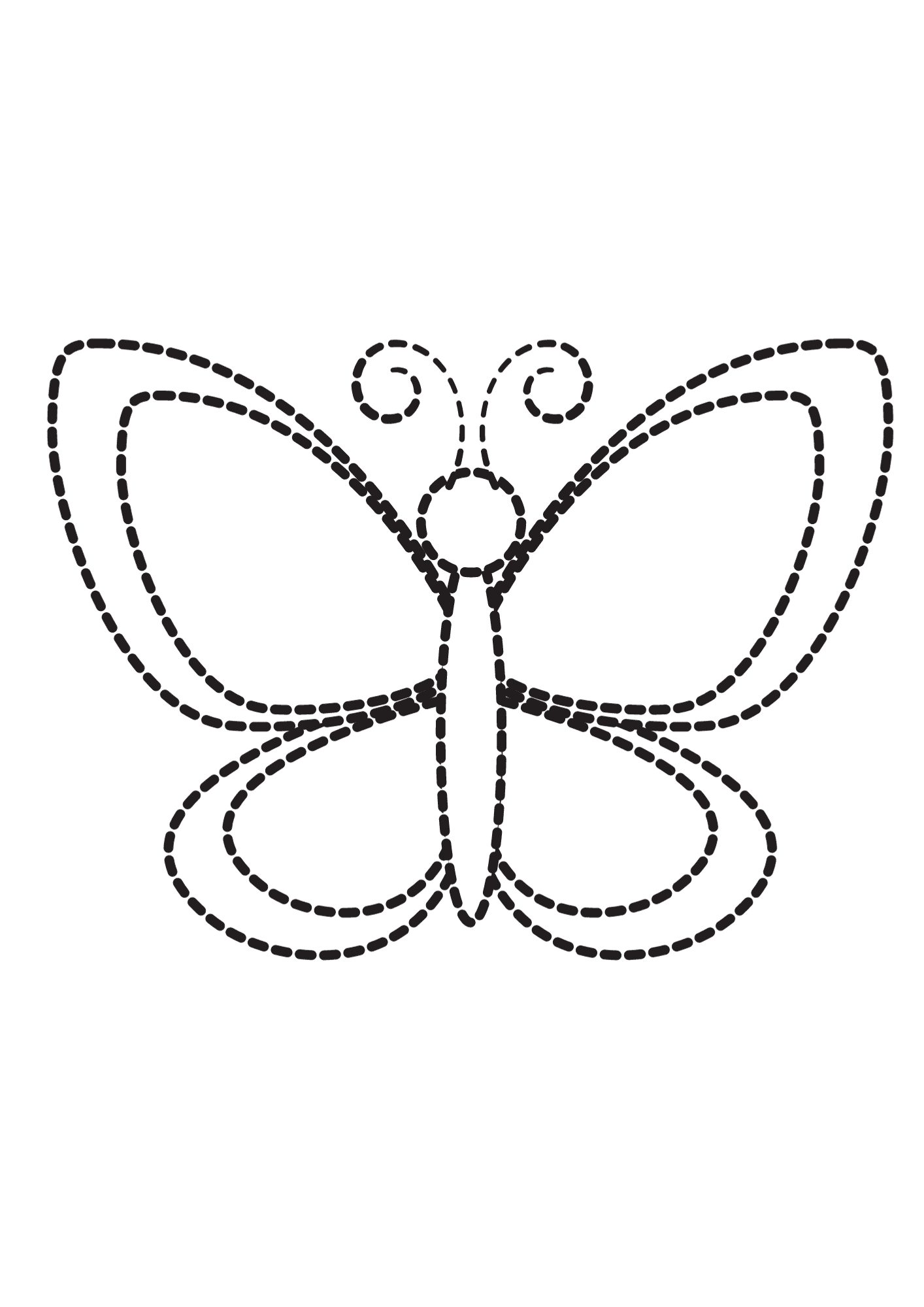 Butterfly Dot To Dot Coloring Pages