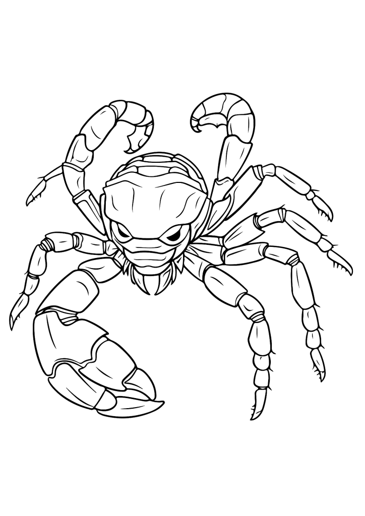 Cartoon Scorpion Coloring Page