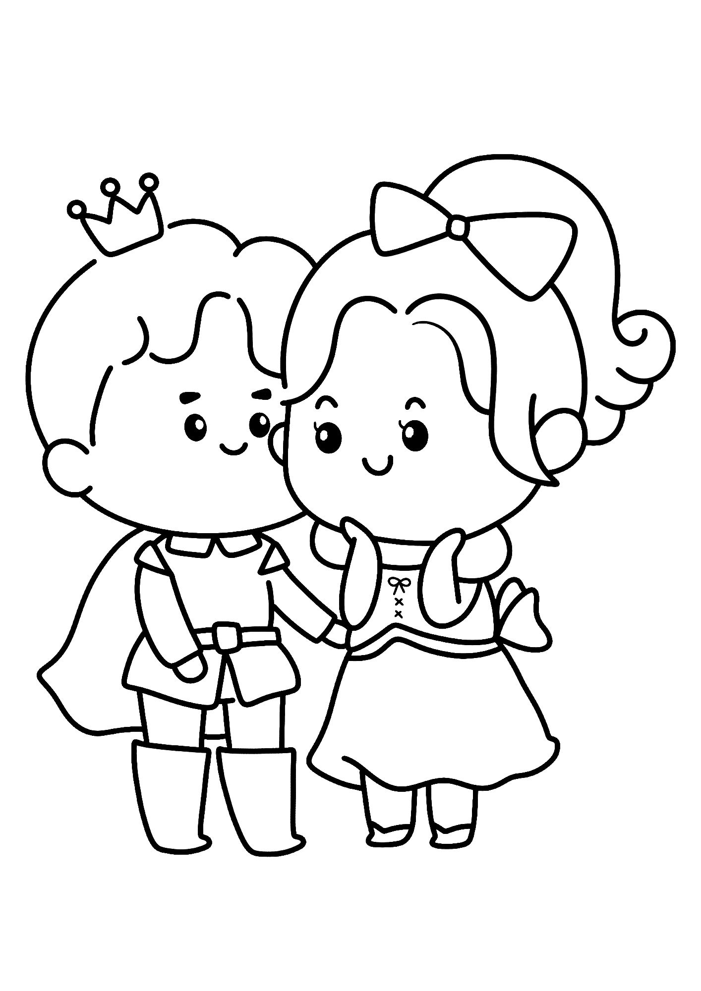 Cartoon Happy Wedding Coloring Page