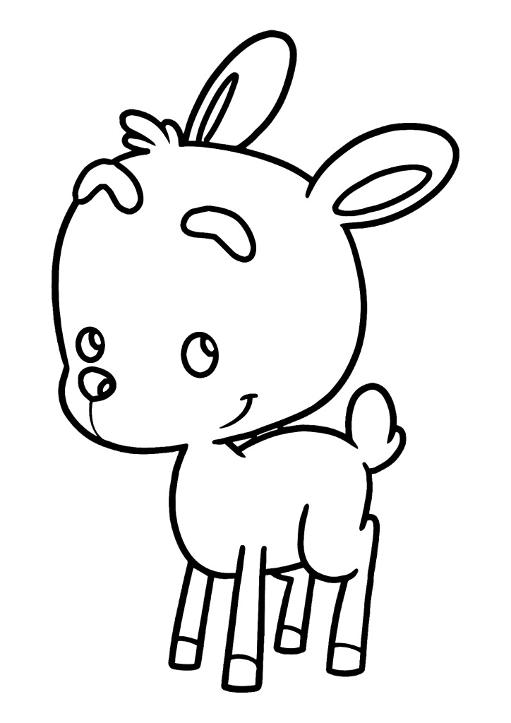 Christmas Deer Coloring Pages