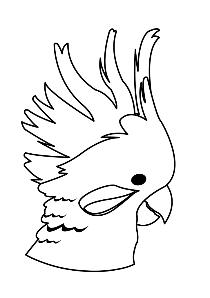 Cockatoo For Children Coloring Page