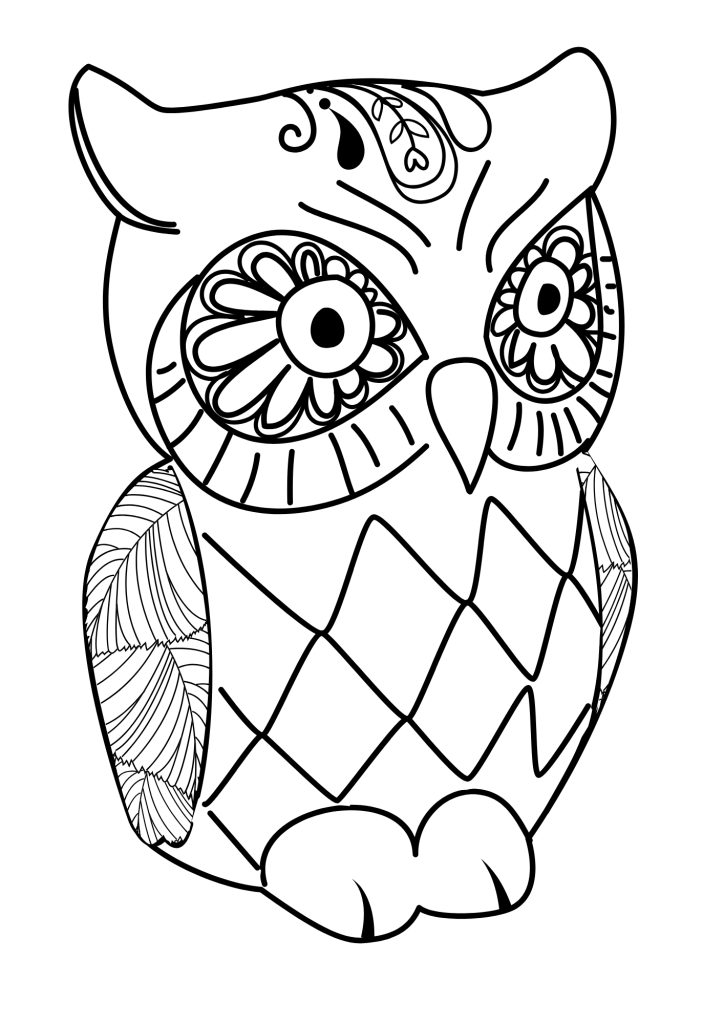 Coloring Pages For Adults Owl