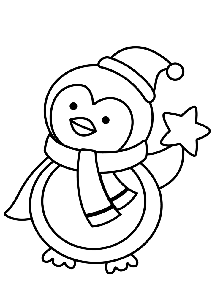 Cool Penguin Coloring Page