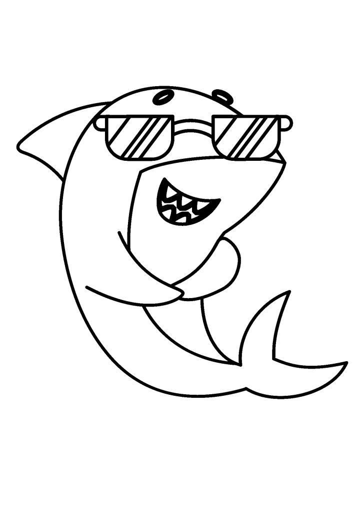 Cool Sharks Coloring Pages