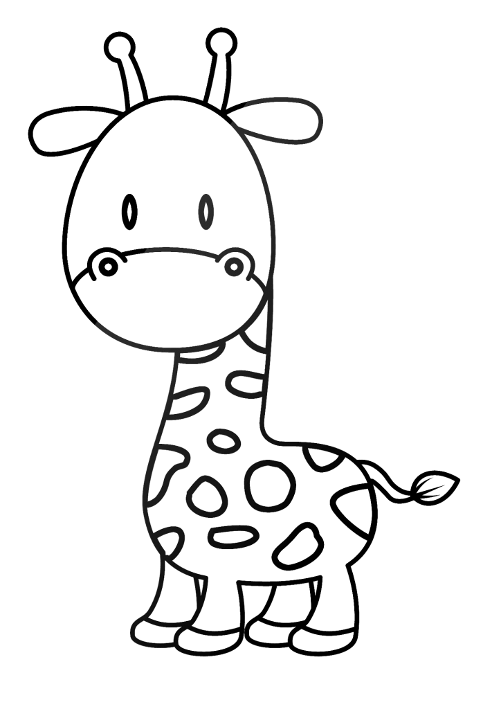 Cute Giraffe Printable Coloring Page