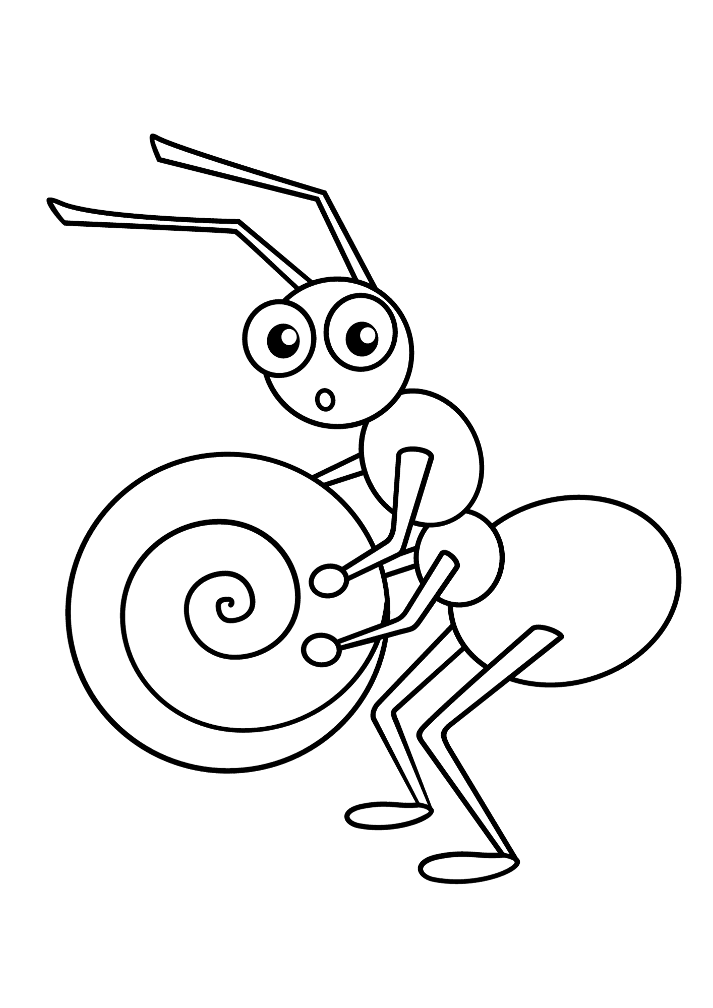 Cute Ant Coloring Pages
