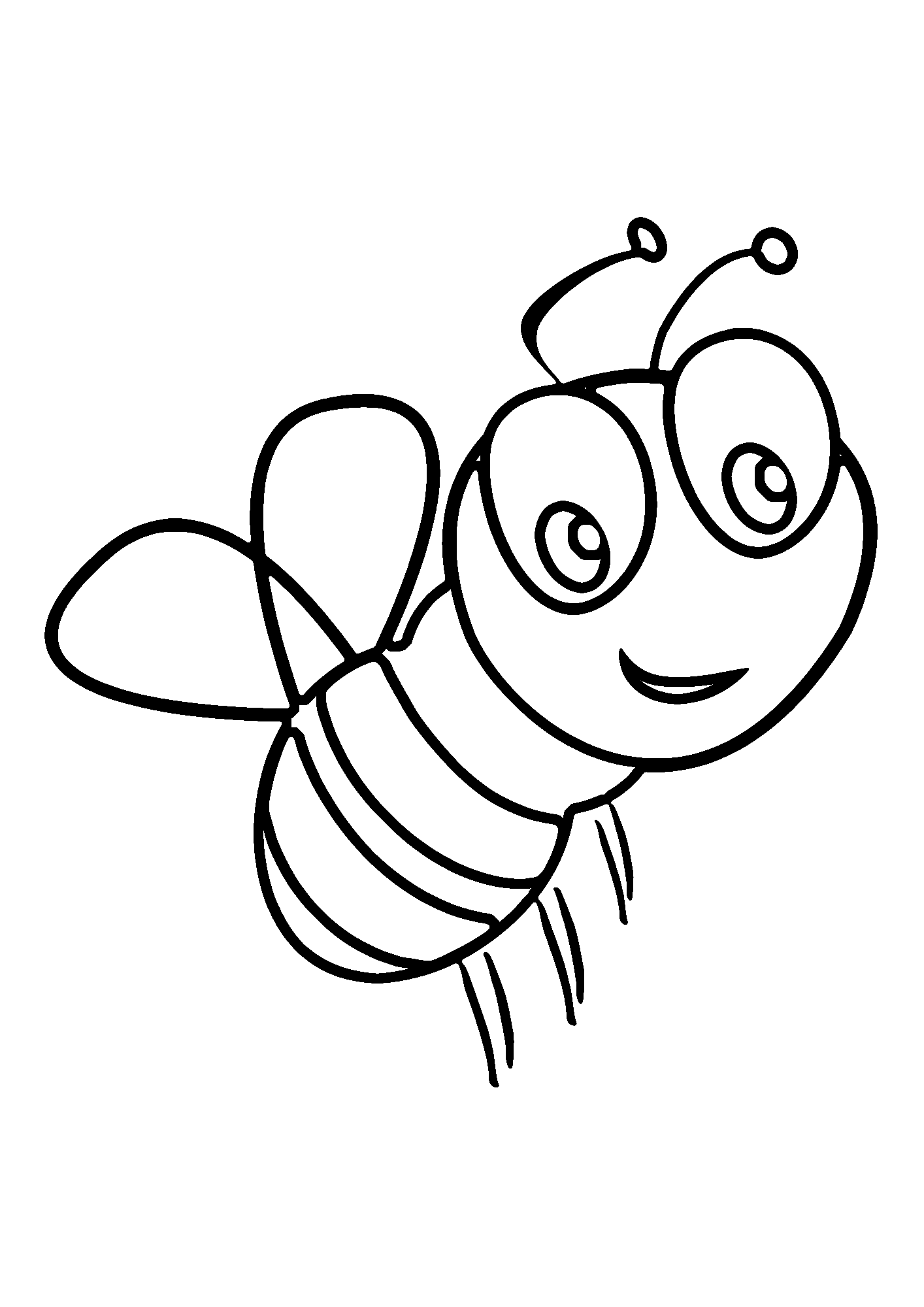 Cute Bumble Bee Coloring Pages