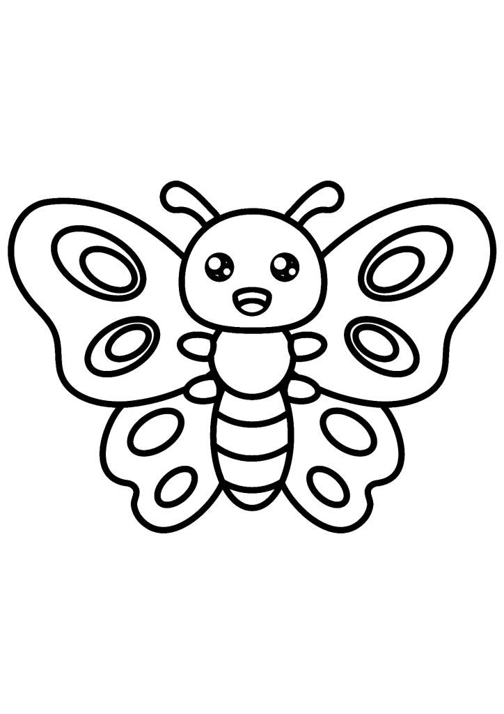 Cute Butterfly Coloring Pages