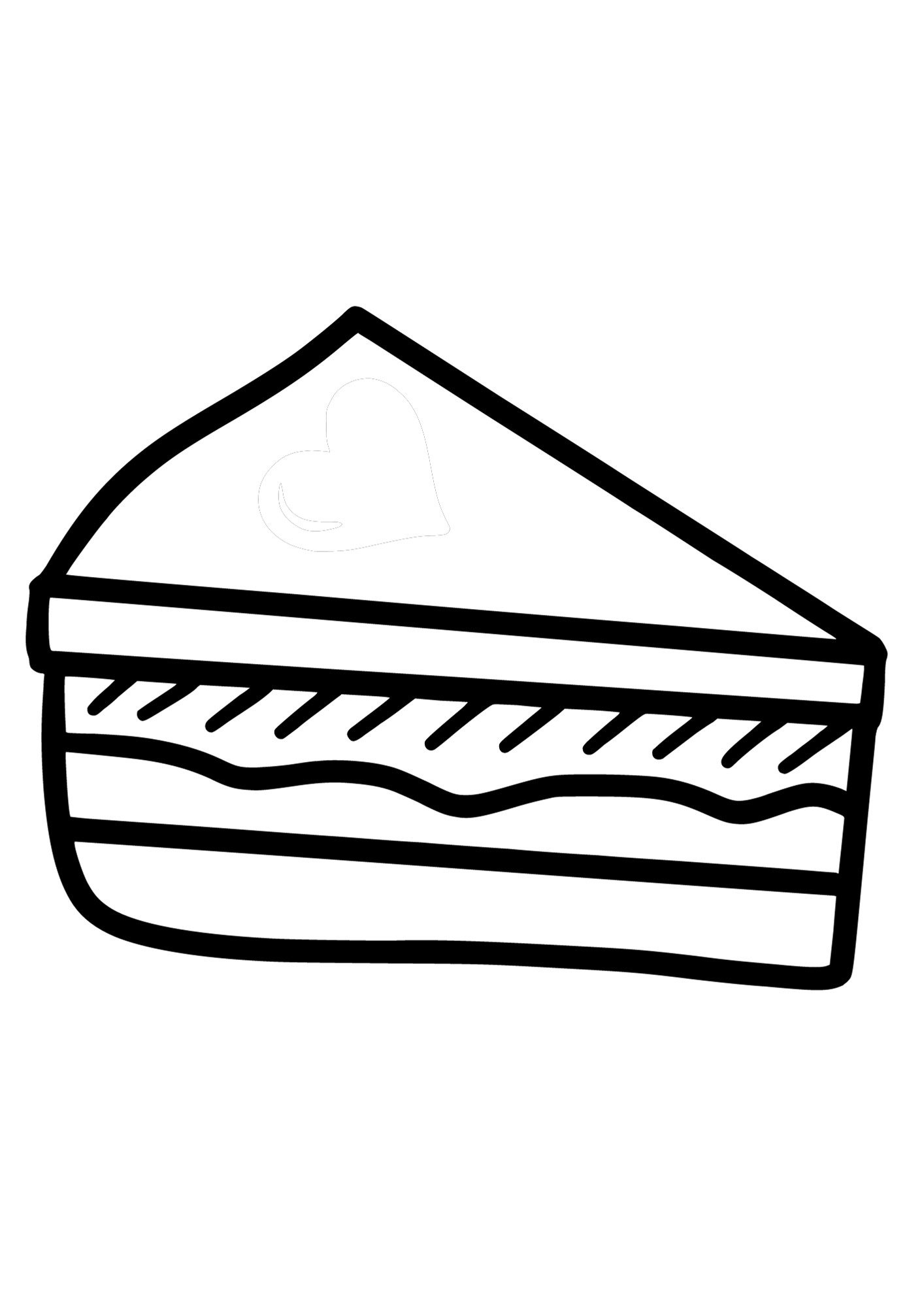 Cute Cake Coloring Page