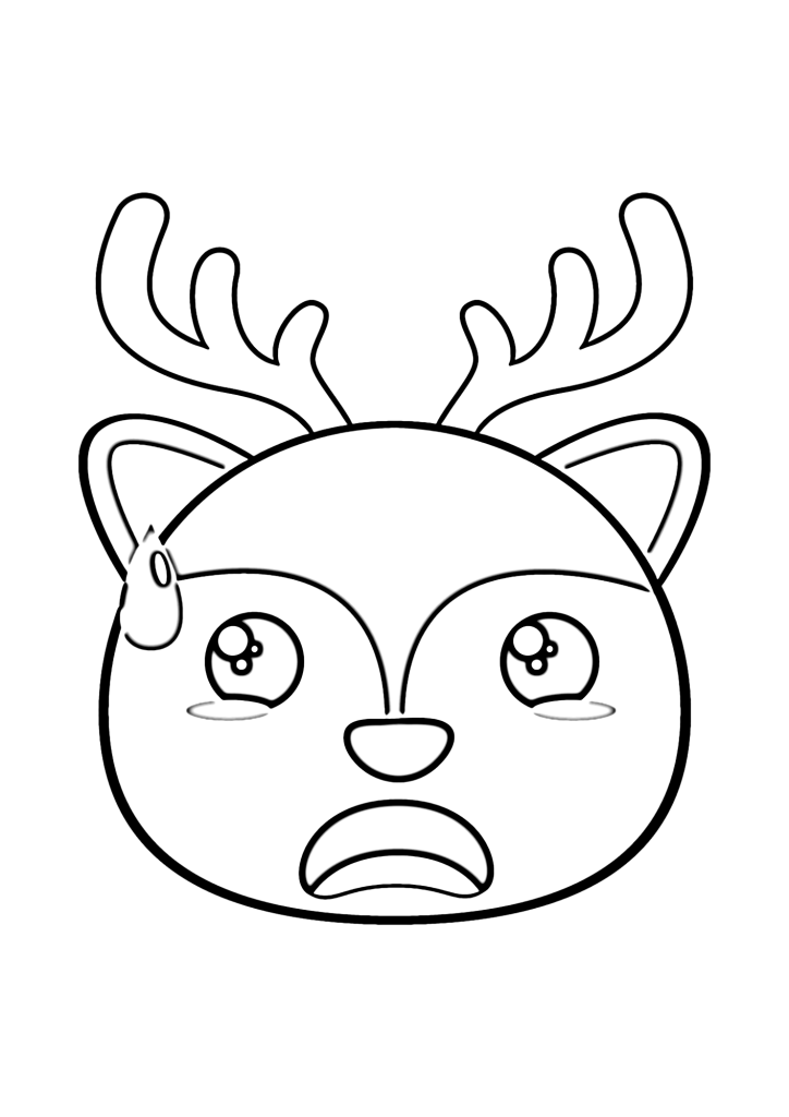Deer Cry Coloring Page