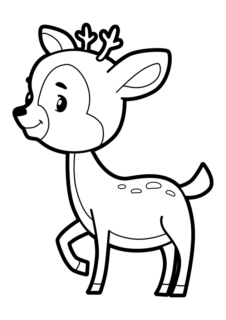 Deer Drawing Coloring Pages
