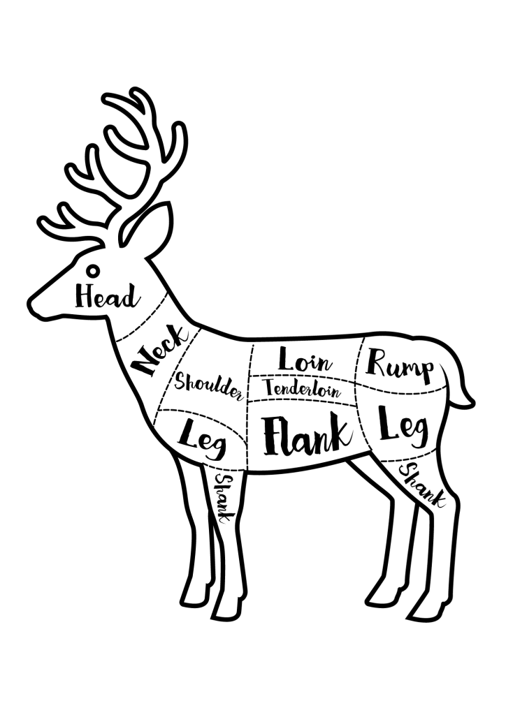 Deer Easy Simple Coloring Page