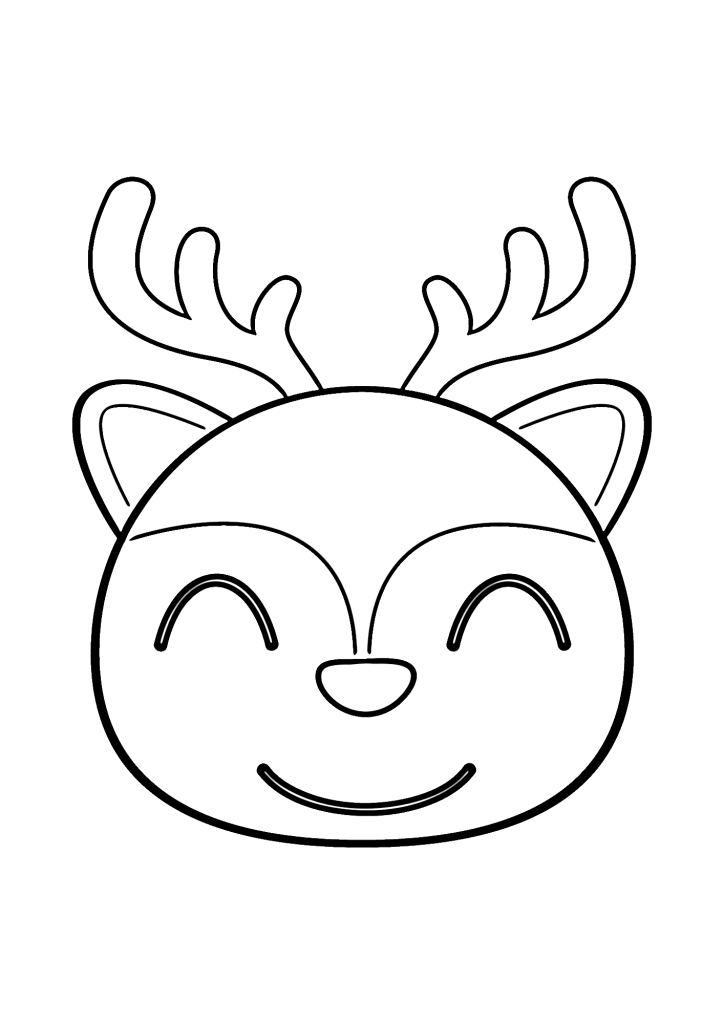 Deer Smile Coloring Page