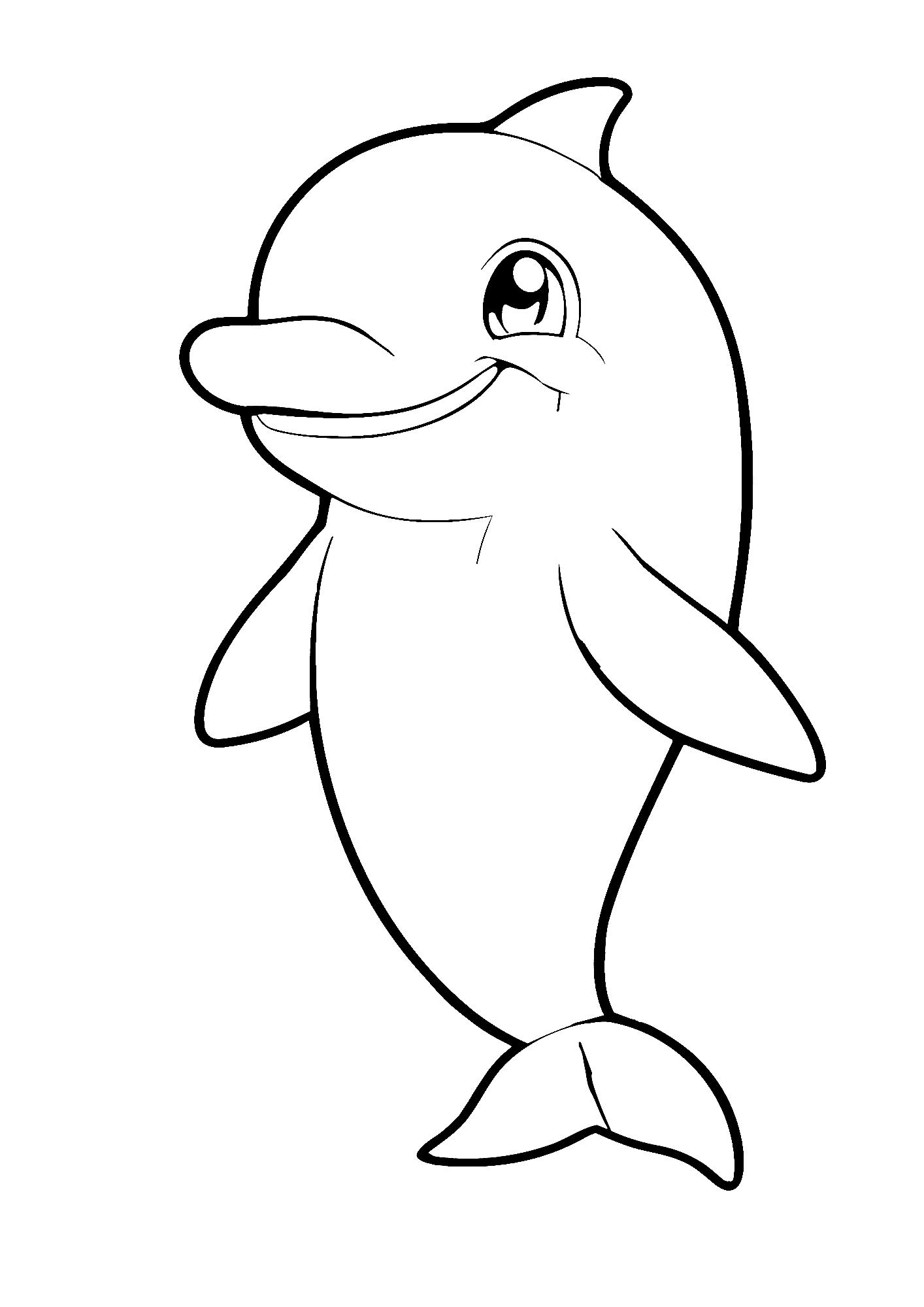 Dolphin Smile Coloring Page