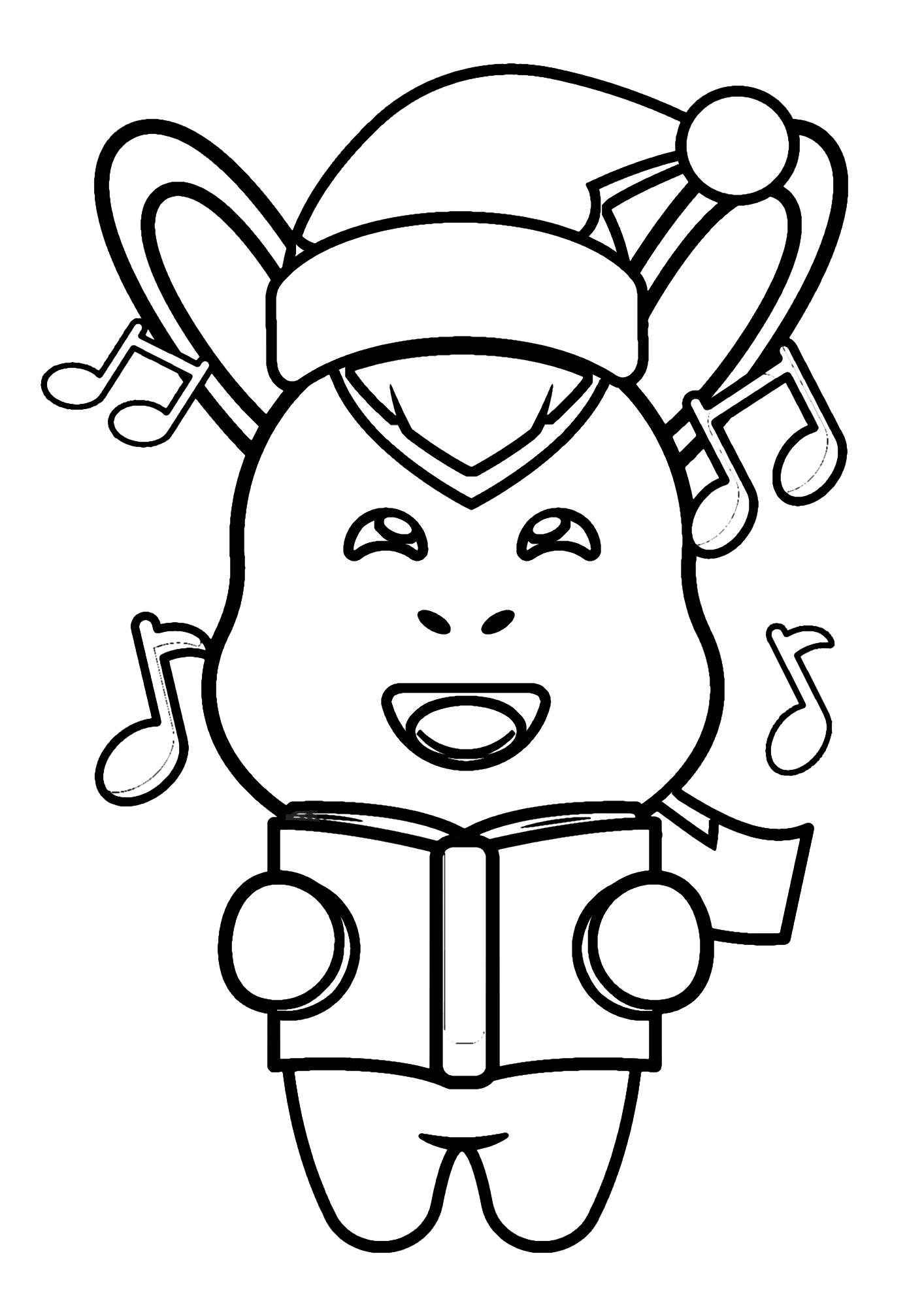 Donkey Christmas Coloring Page