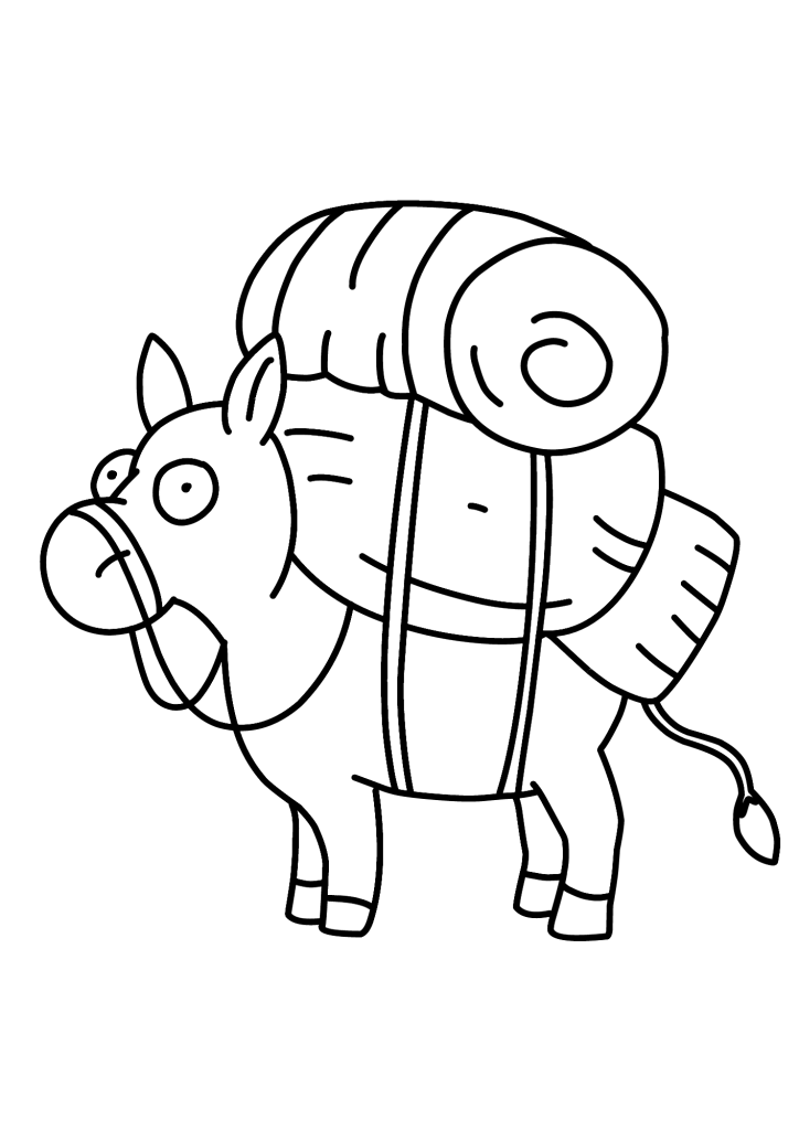 Donkey Printable Coloring Page