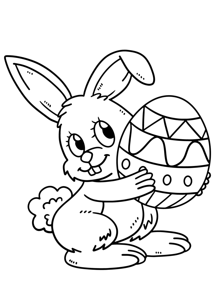 Easter Egg For Children Coloring Page