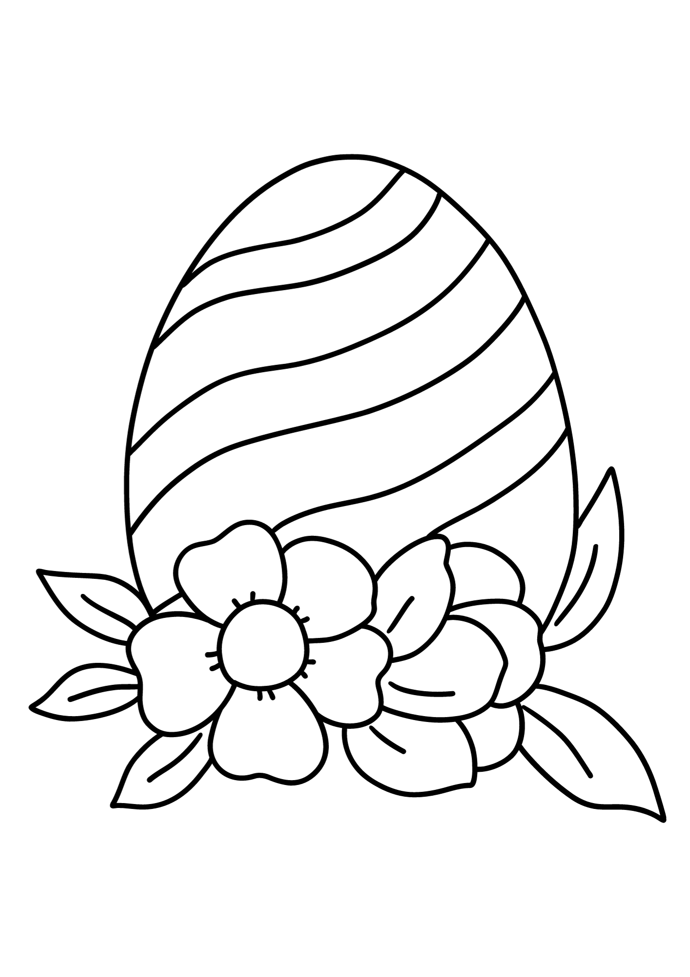 Easter Egg Image Coloring Page